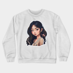 adorable lovely cute girl Crewneck Sweatshirt